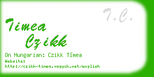 timea czikk business card