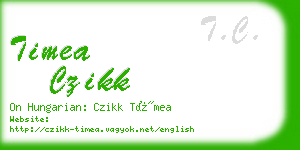 timea czikk business card